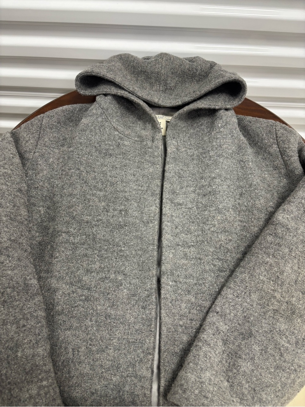 Hooded Wool-blend Long Coat